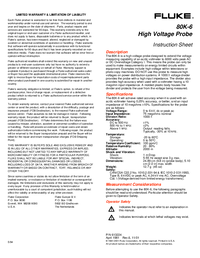 Thumbnail of document Manual - 80K High Voltage Probe